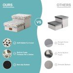 COZY KISS Pet Stair for Small Dogs with Storage, 10" H Foldable Dog Ramp with Soft Leakproof Cover, Older Cat Steps for Chair Couch Sofa, Lightweight, Comfort, 19.7x13x9.6 inch, Leopard, 2 Tiers