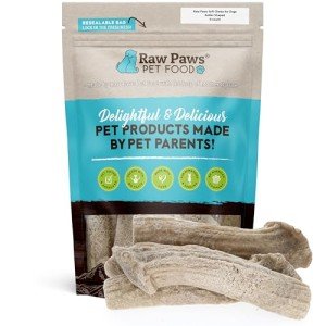 Raw Paws Antler Shaped Dog Treats (6 Pack) – Dog Cookies for Large Dogs & Medium Dogs, Crunchy Dog Treats Chicken Flavored, Large Dog Biscuits for Big Dogs, Antler Shaped Dog Snacks Made in USA