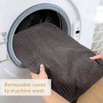 Curved Dog Stairs Ramp for Beds Couches and Chair, 15.7" H, 3-Step Dog Steps for Small Dogs, Pet Stairs for Cats with Non-Slip, Removable and Washable Cover,Balanced Pet Steps Indoor, Deep Grey