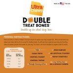 Ultra Chewy Peanut Butter Double Treat Bones: Long-Lasting Chews Made in USA, Highly Digestible, for Aggressive Chewers (Peanut Butter, 6 Count)