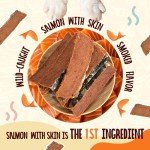 PAWUP Salmon Fillet Dog Treats, Dog Jerky with Fish Skin, Healthy High Protein Dog Snacks, Natural Omega 3-6, Low in Fat with Taurine,12.5oz (Smoked Flavor)