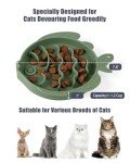 Coomazy 2-in-1 Silicone Slow Feeder Dog Cat Bowls, Lick Mat Interactive Puzzle Toy for Pets Dry/Wet Food Training, Keeps Dogs Cats Busy, Prevents Puppy Kitty Overeating (Avocado, 1.2 Cup)
