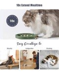 Coomazy 2-in-1 Silicone Slow Feeder Dog Cat Bowls, Lick Mat Interactive Puzzle Toy for Pets Dry/Wet Food Training, Keeps Dogs Cats Busy, Prevents Puppy Kitty Overeating (Avocado, 1.2 Cup)