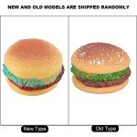 Galepromot 4 Pcs Bite-Resistant Dog Toys Squeaky Chewing Toys Tooth Cleaning Dog Supplies, Golden Retriever Teddy Pets, etc, Dog Training, Sofa Damage Prevention, Hamburger Pet Toys Dog Squeak Toys