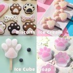 2 Pcs Big Silicone Molds Puppy Dog Paw and Bone for Chocolate, Fondant, Candy, Biscuits, Cookie, Jelly And Dog Training Commands Concept