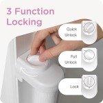 Retractable Baby Gate Perma Child Safety 33" Tall x 55” Wide, Mesh, for Stairs, Doorways, Dogs, Pets, Indoor, Outdoor, One-Handed Operation, Locking, Easy Install, Hardware Mount, White