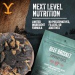 Yellowstone Limited Ingredient Dog Treats Beef Brisket - Healthy Dog Treats Made in USA - Air Dried Beef Collagen Dog Jerky Treats - Crunchy & Chewy Dog Treats - Beef Dog Treats Jerky - 4 oz
