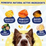 Omega 3 for Dogs with Salmon Oil, Fish Oil for Dogs Skin and Coat Supplement, Dog Allergy Relief, Hot Spot Treatment, Anti Shedding, Hip & Joint Support with EPA & DHA, Biotin, Vitamin E - 40 Servings