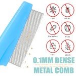 4pcs Dog Flea Comb Cat Flea Comb Flea Comb for Kittens,Tick Comb for Dogs,Fine Tooth Tear Stain Remover,Large and Small Grooming Comb for Pets, Fine Tooth Tear Stain Remover