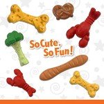 Nylabone Power Chew Cheese Bone Dog Chew Toy, Cute Dog Toys for Aggressive Chewers, Cheese Flavor, Medium/Wolf (1 Count)