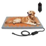 Pet Heating Pads for Cats & Dogs Outdoor, 27.5x15.7inches Dog Cat Heating Pad Bed Outdoor Waterprooof, Warming Heated Cat Dog Bed Blanket Outdoor, Heated Pet Mat, Gifts for Cats Dogs in Winter