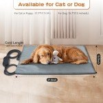 Pet Heating Pads for Cats & Dogs Outdoor, 27.5x15.7inches Dog Cat Heating Pad Bed Outdoor Waterprooof, Warming Heated Cat Dog Bed Blanket Outdoor, Heated Pet Mat, Gifts for Cats Dogs in Winter