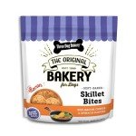 Three Dog Bakery Quiche Bites - Natural Dog Treats, Low Fat Puppy Treats, Dog Training Treats with Real Eggs, Bacon, Cheese & Spinach, Dog Treat Cookies, Dog Biscuits
