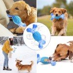 Rensh Tough Dog Toys for Aggressive Chewers, Indestructible Dog Chew Toys for Medium Large Breed, Sturdy Aggressive Chew Dog Toys to Keep Them Busy, Dog Chew Bones Toy for Long Lasting (Blue)