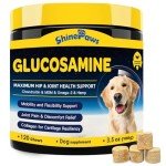 Glucosamine for Dogs - Joint Supplement for Dogs - Chondroitin, MSM, Omega-3, Hemp, Dog Joint Pain Relief, Support Mobility, Discomfort, Hip and Joint Supplement Dogs for All Breed, 120 Crunchy Bites