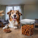 LOYOSEL Dog Treat Container Airtight Dog Treat Jar for Pets, 2 Pack (1.3 Qt & 2.2 Qt) BPA Free, Dog Food Storage Container with Lids for Dog Food, Snack, Cookie, Biscuit