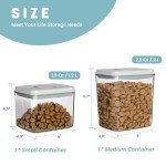 LOYOSEL Dog Treat Container Airtight Dog Treat Jar for Pets, 2 Pack (1.3 Qt & 2.2 Qt) BPA Free, Dog Food Storage Container with Lids for Dog Food, Snack, Cookie, Biscuit