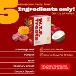 OH NORMAN! Soft Beef Jerky Dog Treats by Kaley Cuoco, Healthy Dog Treats, All Life Stages and Breeds, Air Dried, Ethically Sourced Free Range Beef,6 Oz