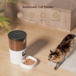 IMIPAW Automatic Cat Feeders, 3L Timed Cat Dry Food Dispenser, Dual Power Supply, Programmable Portion Size, 1-6 Meals Per Day, Auto Pet Feeder for Cats and Small Dogs