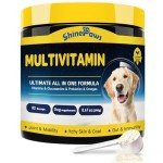 Dog Vitamins, Dog Multivitamin Powder, with Probiotics, Glucosamine, Omega 3, Support Gut, Joint & Mobility, Itch Skin & Coat, Minerals & Antioxidant for Immune Health, Daily Essential Dog Supplements
