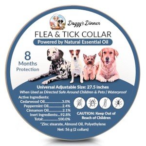 Flea and Tick Collar for Dogs and Cats- Lasts Up to 8-Months Using Natural Plant-Based Oils - Safe for Pets, People and The Environment - 2-Pack Flea Collar for Dogs and Cats