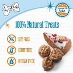 The Lazy Dog Cookie Co. Original Pup-Pie Happy Birthday for A Charming Boy Dog Biscuits, 6 in, 5 oz, & Mutt Mallows Maple Bacon Kissies Soft Baked Treats, 5 oz, Wheat-Free, Baked in The USA