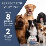 Flea and Tick Collar for Dogs and Cats- Lasts Up to 8-Months Using Natural Plant-Based Oils - Safe for Pets, People and The Environment - 2-Pack Flea Collar for Dogs and Cats