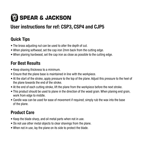 Spear & Jackson No. 4 Smoothing Plane