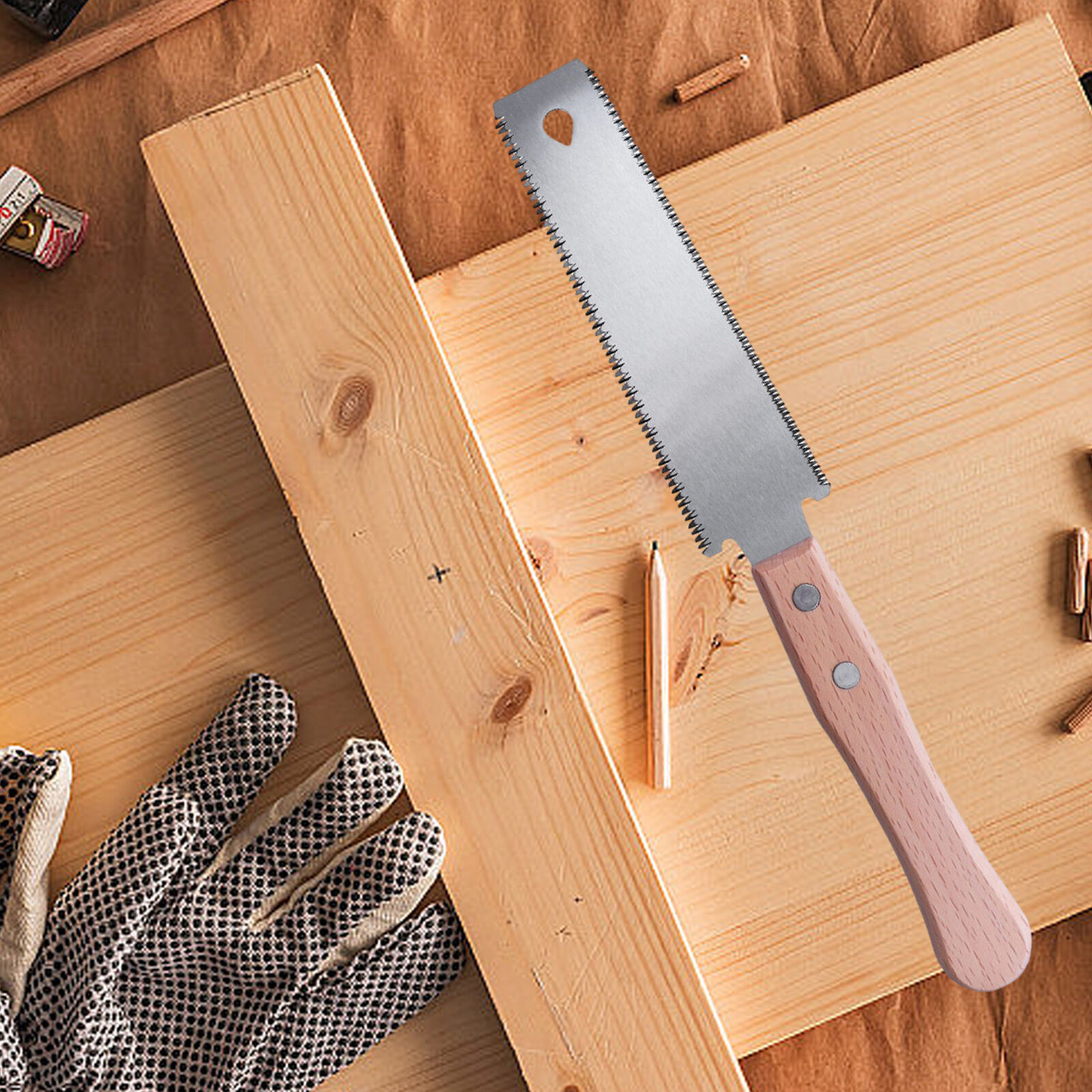 Japanese Double-Sided Pull Saw for Woodworking