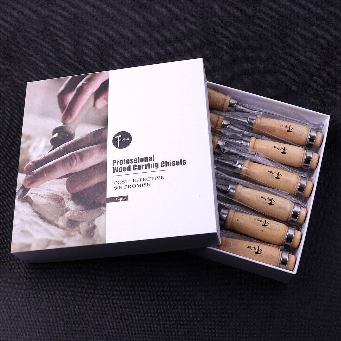 12-Piece Professional Woodworking Chisel Tool Set