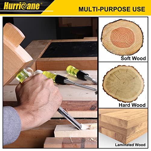 Durable 4 Piece Wood Chisel Set with High Impact Handle