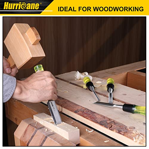 Durable 4 Piece Wood Chisel Set with High Impact Handle