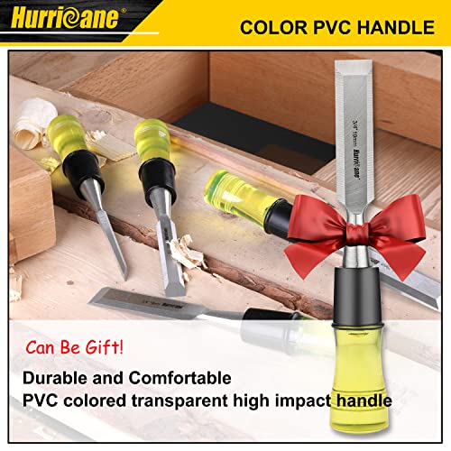 Durable 4 Piece Wood Chisel Set with High Impact Handle