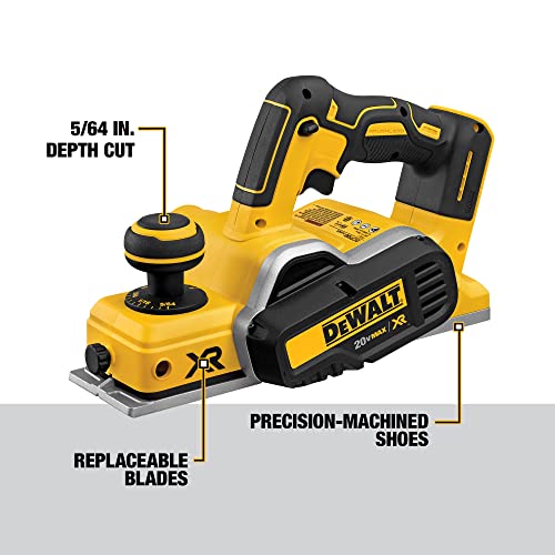 DEWALT 20V MAX Planer, High-Speed Brushless, 2mm Cut Depth