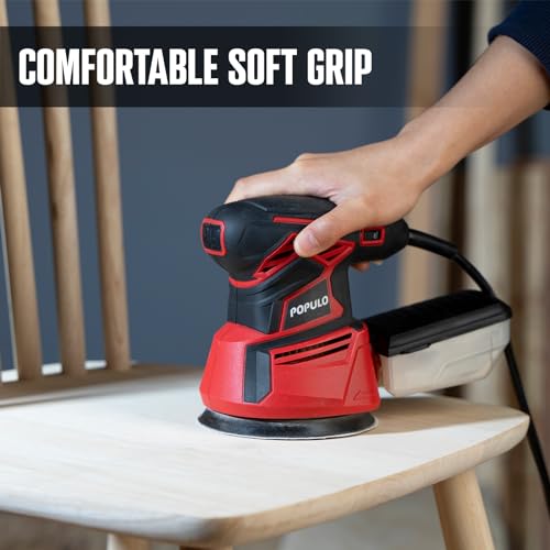 POPULO 3.0A 350W Electric Orbital Sander for Woodworking