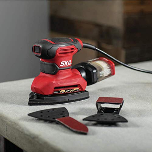 SKIL Corded Detail Sander with Dust Box & Attachments