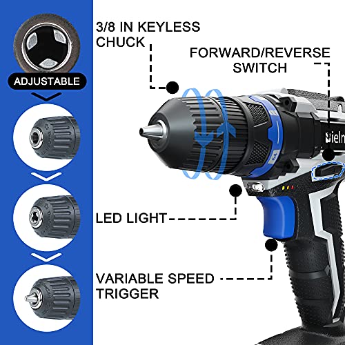 Bielmeier 20V Cordless Drill Set with 29pcs Drill Bits