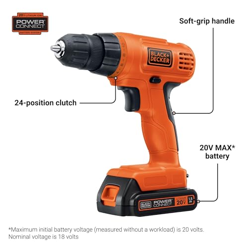 BLACK+DECKER Cordless Drill/Driver + 30 pc. Kit