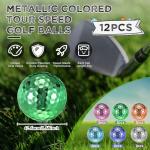 Hiboom Metallic Golf Balls for Women - One Dozen