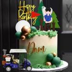 Golf Cake Toppers with Carts and Green Balls
