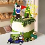 Golf Cake Toppers with Carts and Green Balls