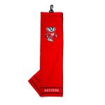 Wisconsin Badgers Embroidered Golf Towel with Scrubber