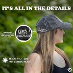 Happy Camper Black Adjustable Golf Cap for Women