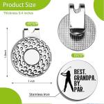 Funny Grandpa Golf Ball Markers with Hat Clip