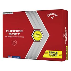 Callaway Chrome Soft Golf Balls, Triple Track, Yellow