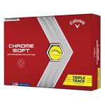 Callaway Chrome Soft Golf Balls, Triple Track, Yellow