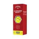 Callaway Chrome Soft Golf Balls, Triple Track, Yellow