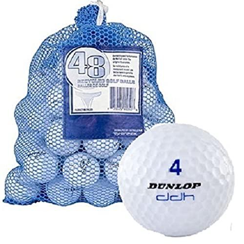 48-Pack Assorted White Golf Balls in Mesh Bag