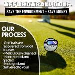 Affordable 50-Pack Recycled Golf Balls Mix