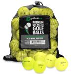 48 Yellow Recycled Golf Balls with Mesh Bag